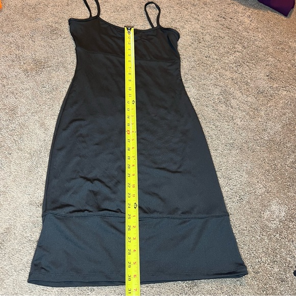 ASHRO-WOMENS BLACK MIDI SPAGHETTI STRAP DRESS SIZE SMALL D33 - Picture 8 of 8